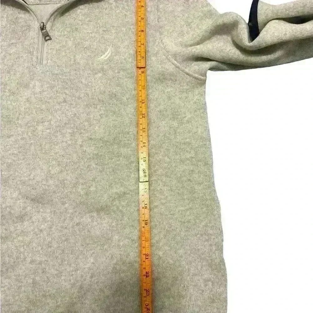 Nautica- grey pull over sweater with front zipper.  Size: large